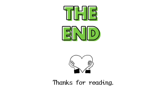 記事の終わりを示すTHE ENDの画像