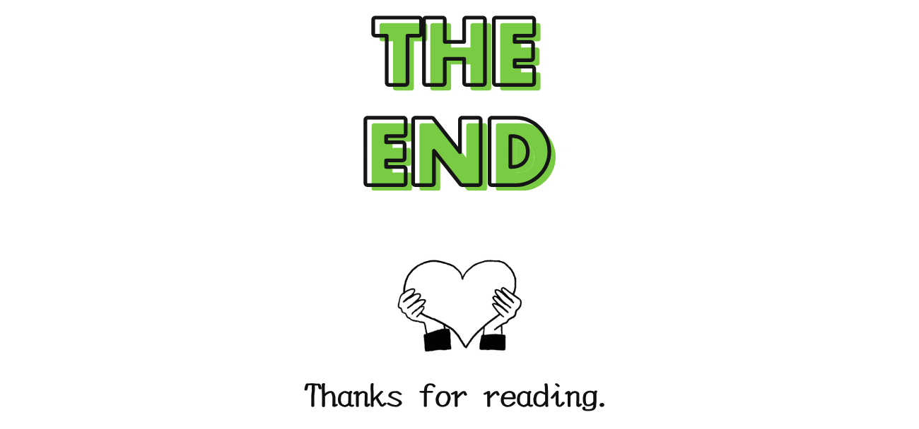 記事の終わりを示すTHE ENDの画像