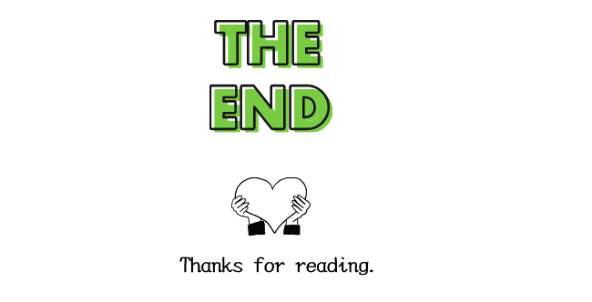 記事の終わりを示すTHE ENDの画像